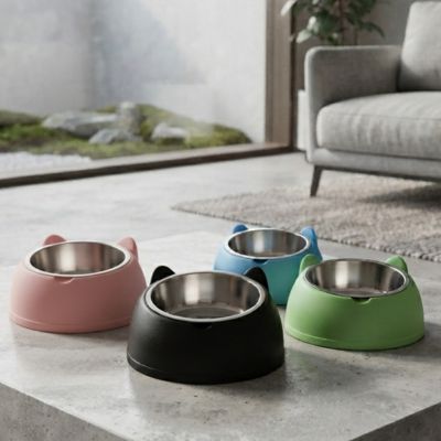 gamelle-chat-surélevée-oreilles-inox-coloris