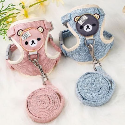 Deux-harnais-chaton-rose-et-bleu-pour-chats