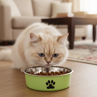 Gamelle pour Chat avec bol inox intérieur