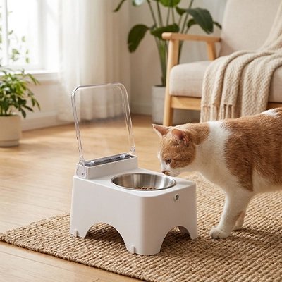 gamelle automatique chat design carre