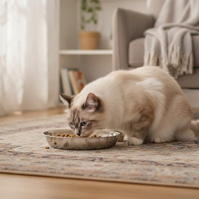 gamelle chat anti fatigue moustaches inox.