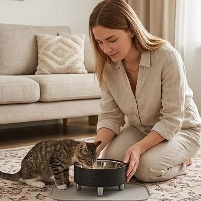 Gamelle Chat surélevée ergonomique salon