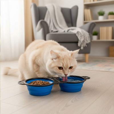 gamelle pliable pour chat interieur salon