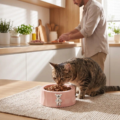 gamelle pour chat design rose cuisine