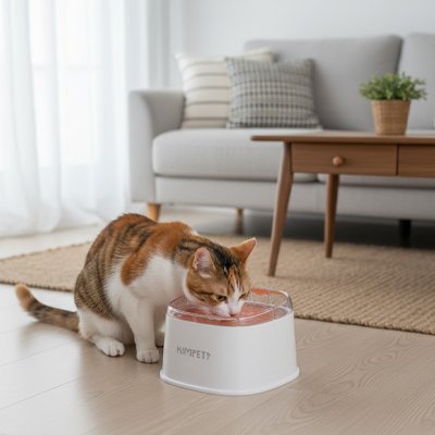 gamelle pour chat fontaine blanche.