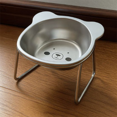 gamelle surélevée pour chat design metal.