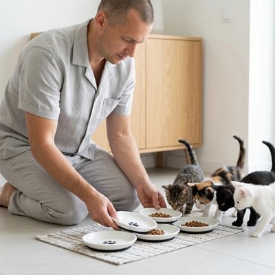 Gamelles Chaton céramique plusieurs chatons