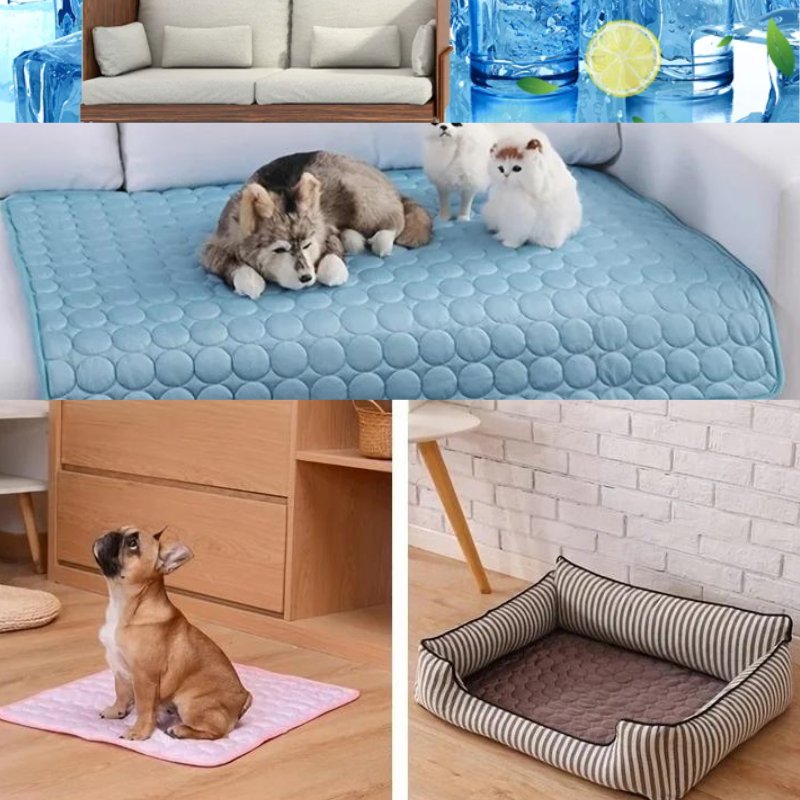 Tapis Rafraîchissant Pour Chien Et Chat - 30x40cm à 100x150cm - Sans Eau Ni Électricité - Lavable - Pour Chenil, Cage, Canapé